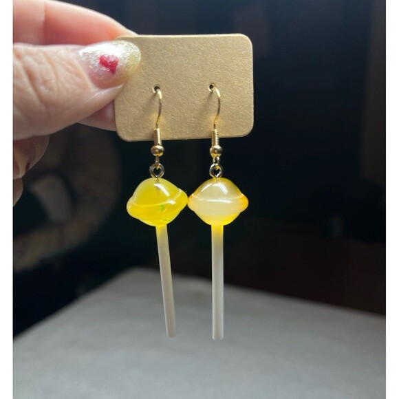 Colorful Lollipop Design Dangle Earrings Cute Simple Style Acrylic Jewelry Sweet - Picture 1 of 1